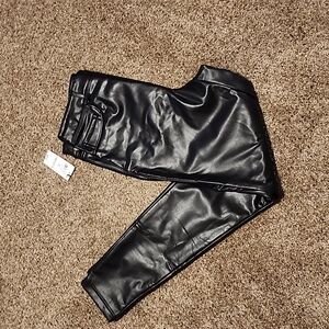 Inc faux leather pants size 10